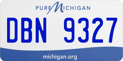 MI license plate DBN9327