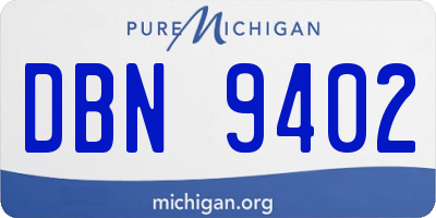 MI license plate DBN9402