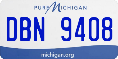 MI license plate DBN9408
