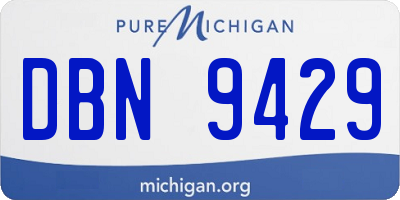 MI license plate DBN9429