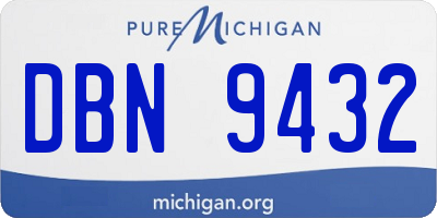 MI license plate DBN9432
