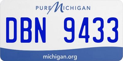 MI license plate DBN9433