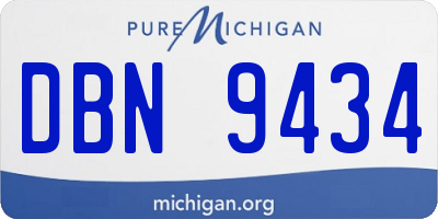 MI license plate DBN9434