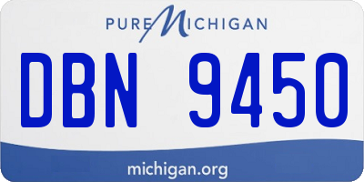 MI license plate DBN9450