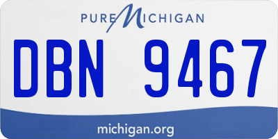 MI license plate DBN9467