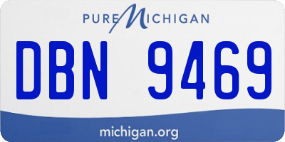 MI license plate DBN9469