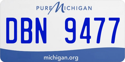 MI license plate DBN9477