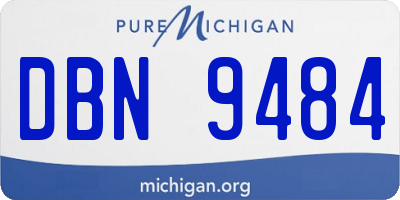 MI license plate DBN9484