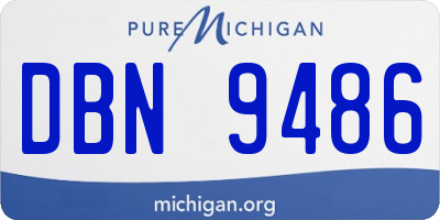 MI license plate DBN9486