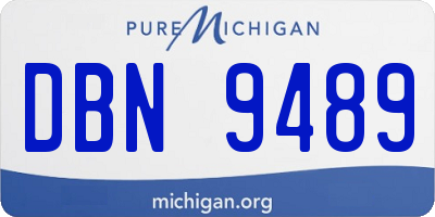 MI license plate DBN9489