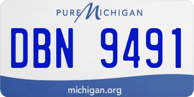 MI license plate DBN9491