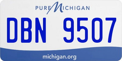MI license plate DBN9507