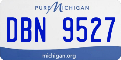 MI license plate DBN9527