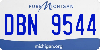 MI license plate DBN9544