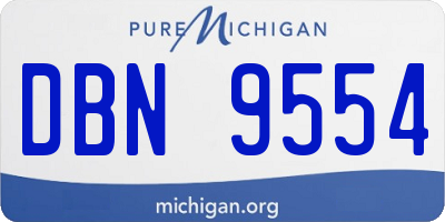 MI license plate DBN9554
