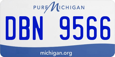 MI license plate DBN9566