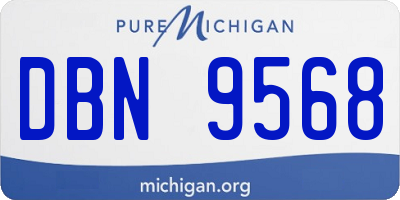 MI license plate DBN9568
