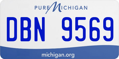 MI license plate DBN9569