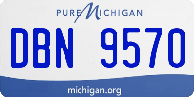 MI license plate DBN9570