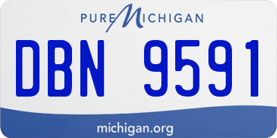 MI license plate DBN9591
