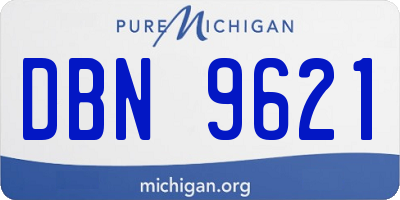 MI license plate DBN9621