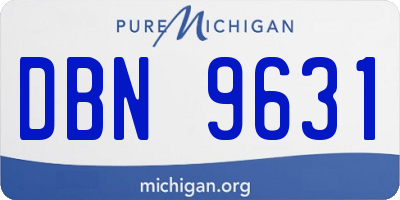 MI license plate DBN9631