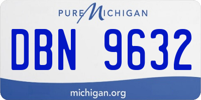 MI license plate DBN9632