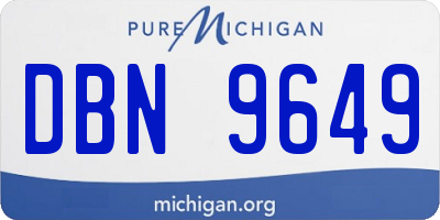 MI license plate DBN9649