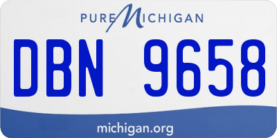 MI license plate DBN9658