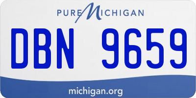 MI license plate DBN9659