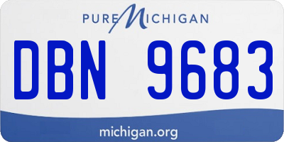 MI license plate DBN9683