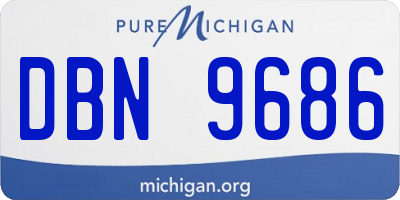 MI license plate DBN9686