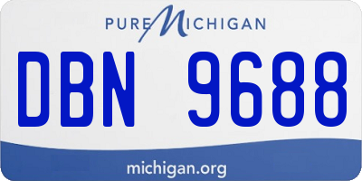 MI license plate DBN9688