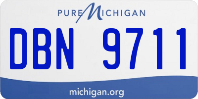 MI license plate DBN9711