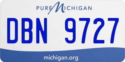 MI license plate DBN9727