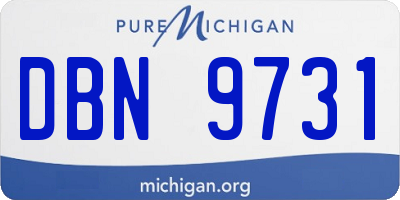 MI license plate DBN9731