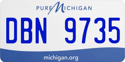 MI license plate DBN9735