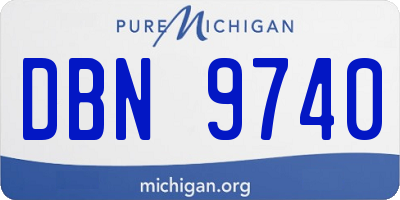 MI license plate DBN9740