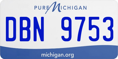 MI license plate DBN9753