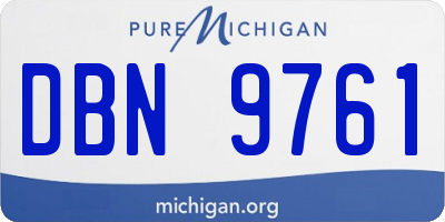 MI license plate DBN9761