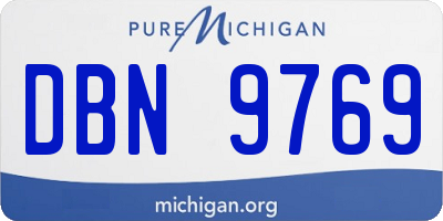 MI license plate DBN9769