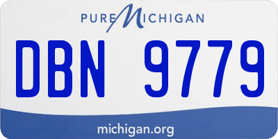 MI license plate DBN9779