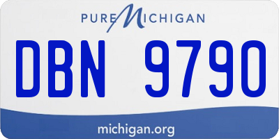 MI license plate DBN9790