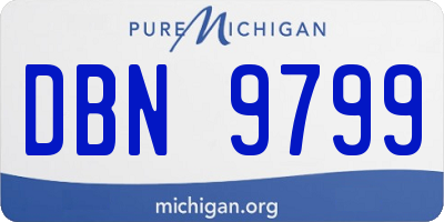 MI license plate DBN9799