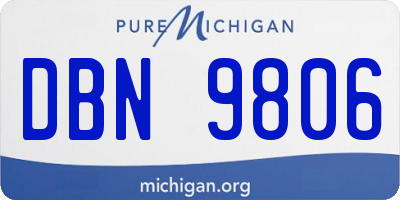 MI license plate DBN9806