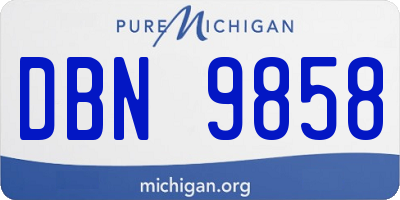 MI license plate DBN9858