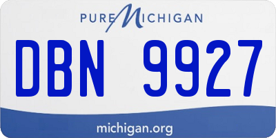 MI license plate DBN9927