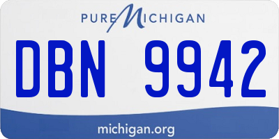 MI license plate DBN9942