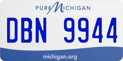 MI license plate DBN9944