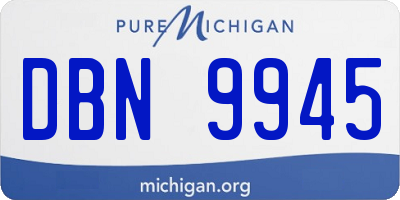 MI license plate DBN9945